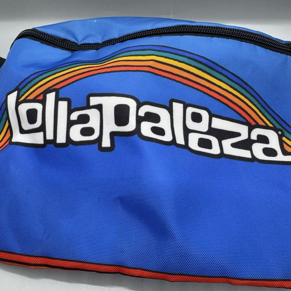 NWOT Rainbow Lollapalooza fanny pack waist belt BAG pouch 10" X 6"